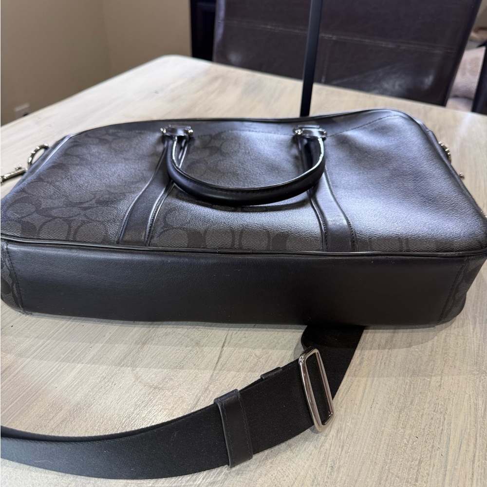 Coach Hamilton Blue and Black Paisley Leather Briefcase - Picture 13 of 13
